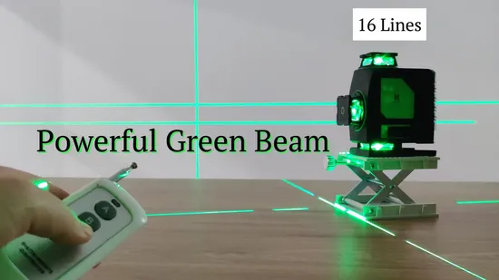 16 Lines 4D Laser Level Green Line Self-Leveling 360 Horizontal and Vertical Super Powerful Laser Level Green Beam Laser Level
